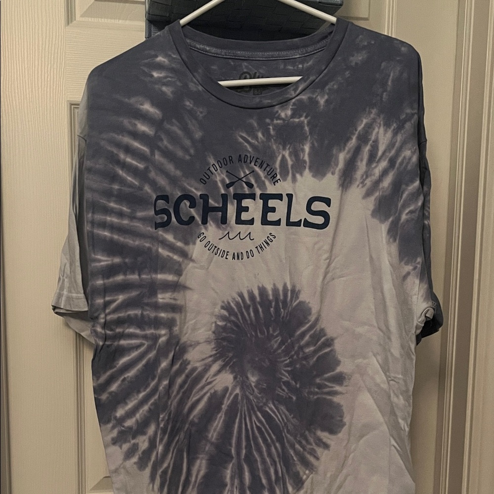 Blue Scheels shirt